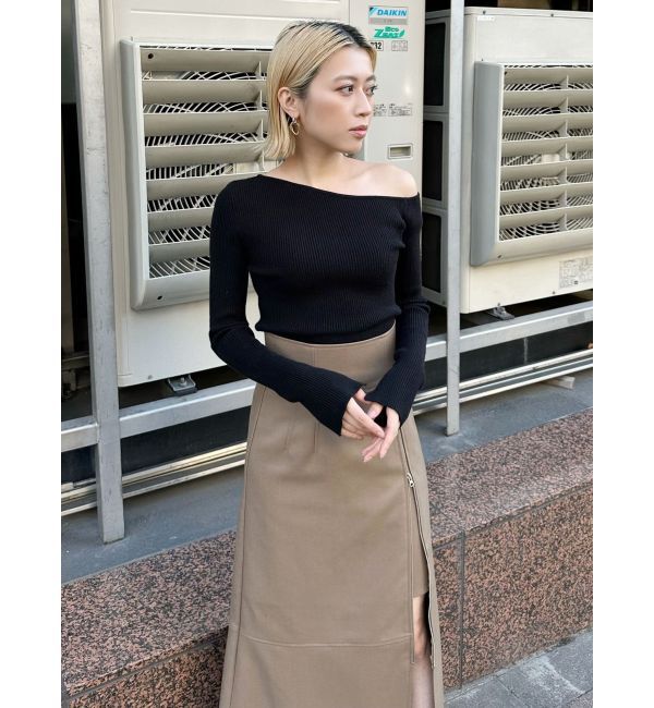 MURUA「ジップスリットAラインスカート」|スカート|