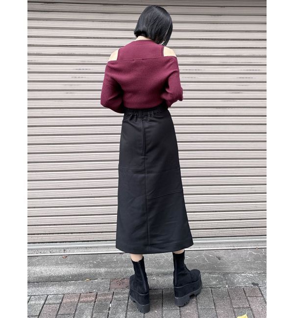MURUA「ジップスリットAラインスカート」|スカート|