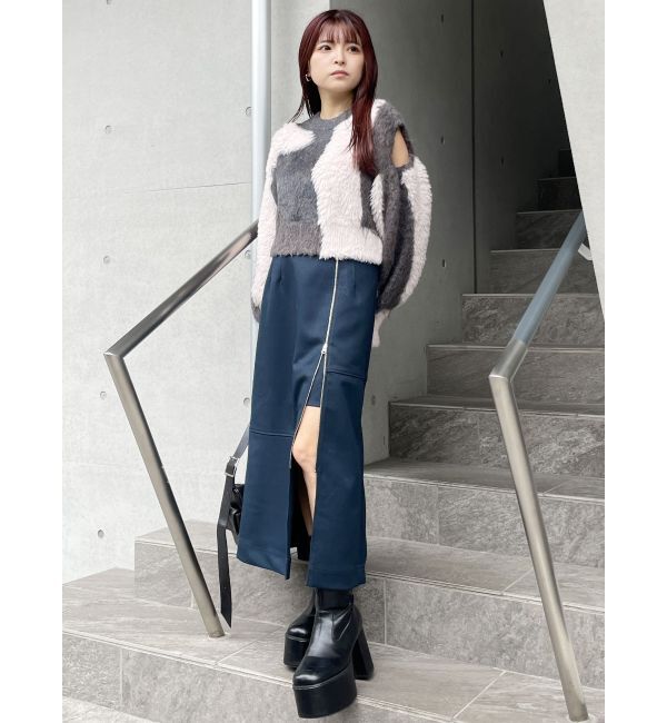 MURUA「ジップスリットAラインスカート」|スカート|