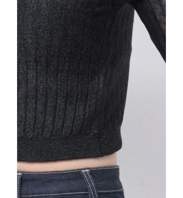 GYDA「シアーニットポロトップス」|ニット・セーター|