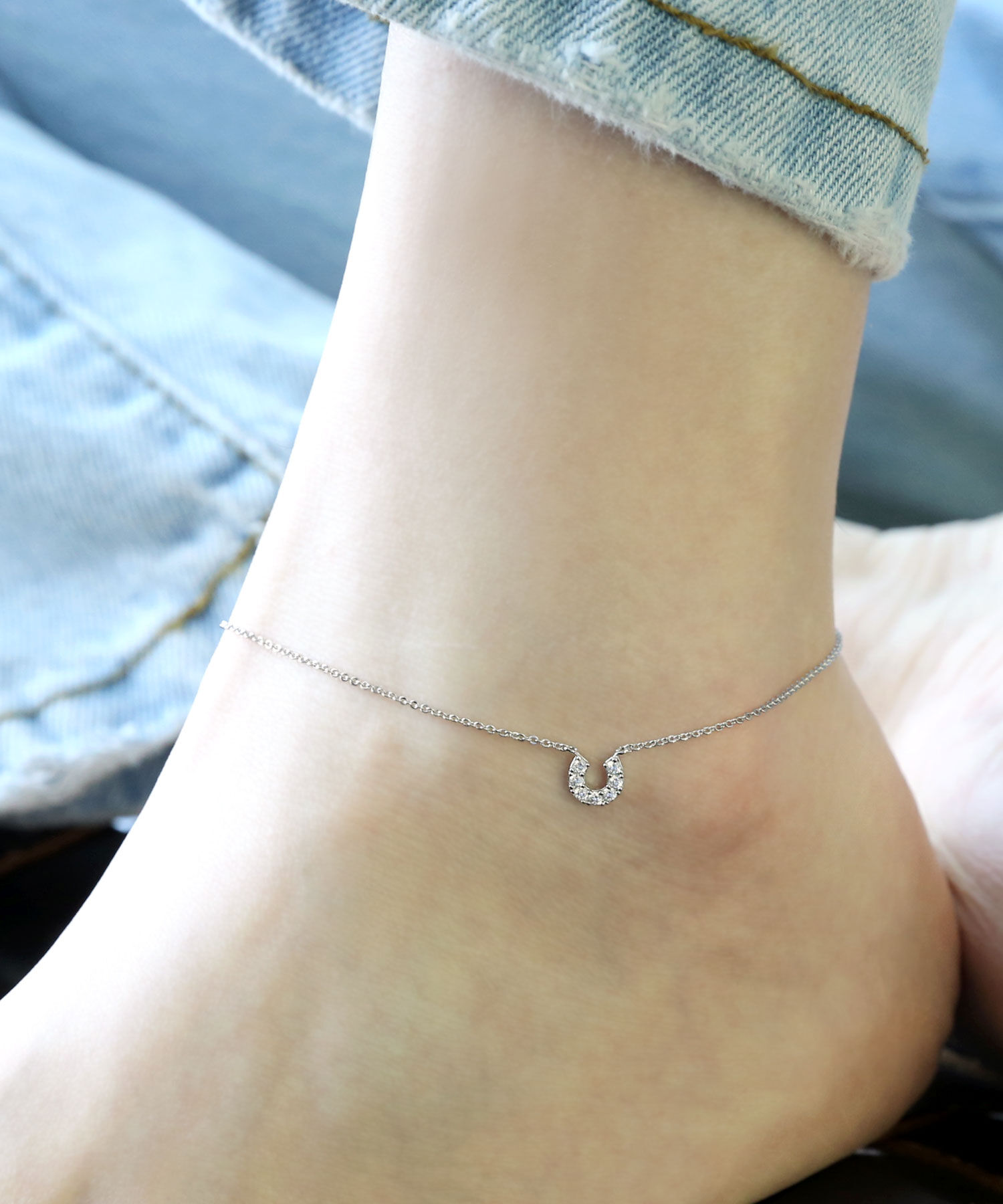 colleca la「ストーン付き ホースシューアンクレット」|アンクレット|シルバー