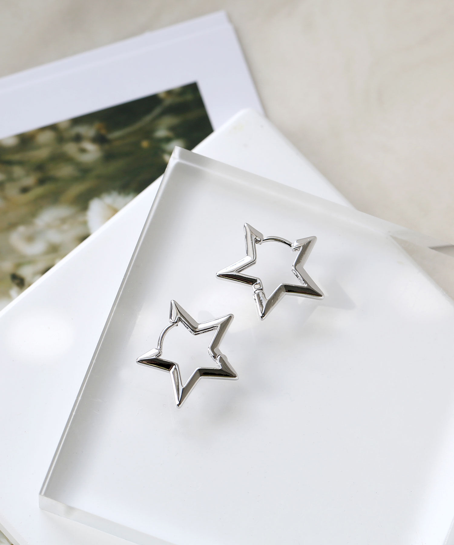 colleca la「星とハートのワンタッチピアス［small ］」|ピアス|星・シルバー