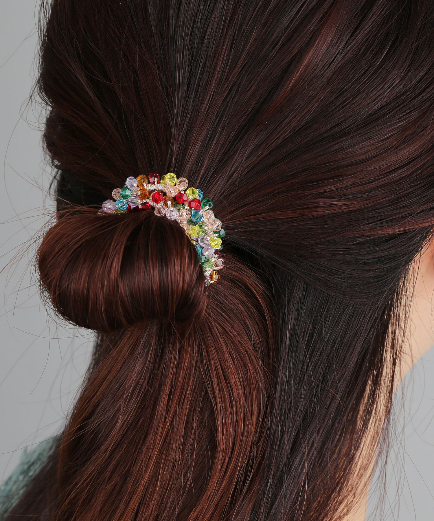  「カラフルスリムビーズシュシュ」|ヘアゴム・シュシュ|