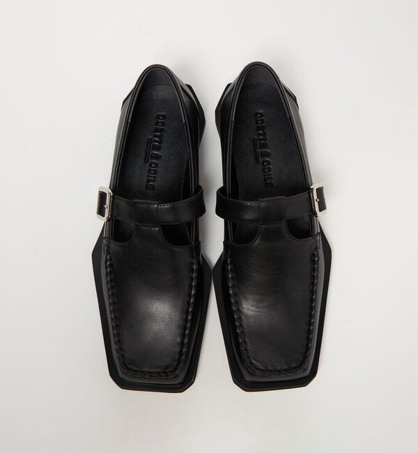 ODETTE E ODILE「ボクシーTストラップ フラット30&uarr;」|ローファー|