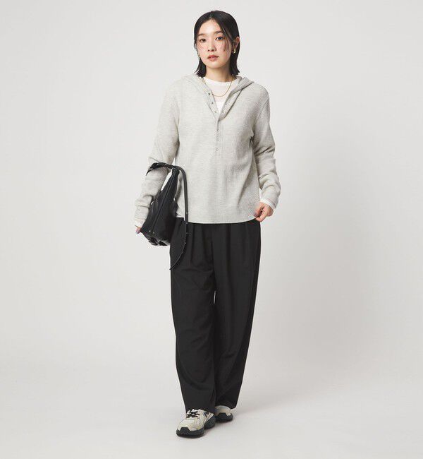 UNITED ARROWS green label relaxing「【WEB限定】＜at ease＞ワッフル フード ロングスリーブ カットソー」|Tシャツ・カットソー|