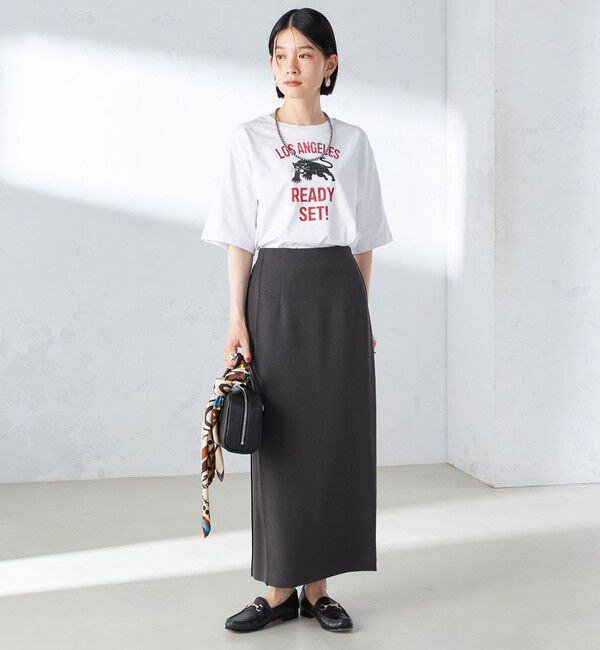 SHIPS for women「〈手洗い可能〉ジョーゼット ピンタック タイト スカート」|スカート|