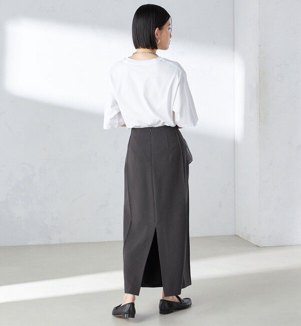 SHIPS for women「〈手洗い可能〉ジョーゼット ピンタック タイト スカート」|スカート|