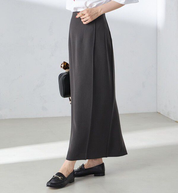 SHIPS for women「〈手洗い可能〉ジョーゼット ピンタック タイト スカート」|スカート|