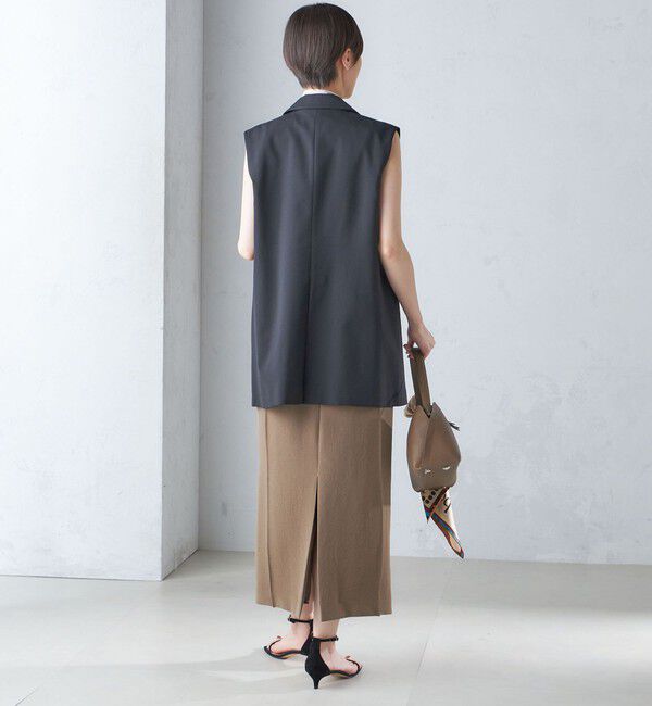 SHIPS for women「〈手洗い可能〉ジョーゼット ピンタック タイト スカート」|スカート|