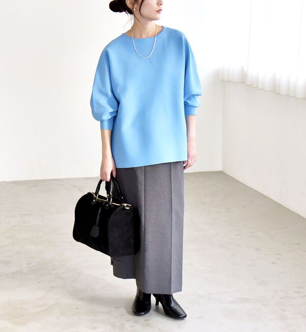 quaranciel「quaranciel:〈手洗い可能〉ボートネック ワイド ニット プルオーバー」|ニット・セーター|