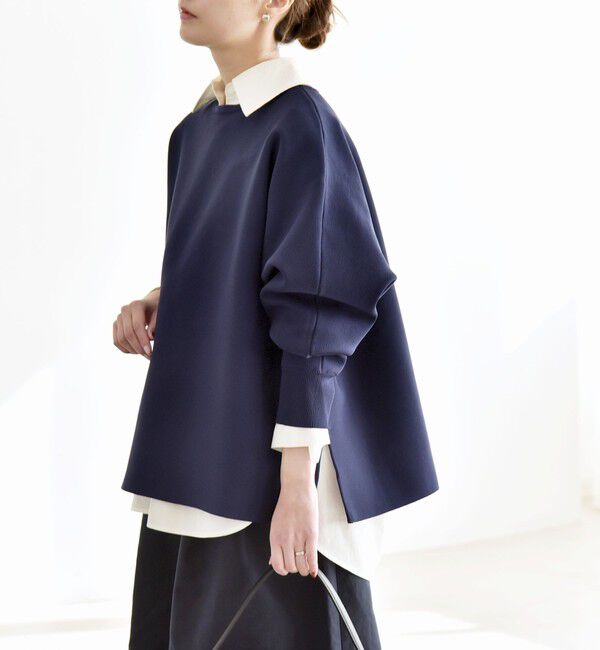 quaranciel「quaranciel:〈手洗い可能〉ボートネック ワイド ニット プルオーバー」|ニット・セーター|