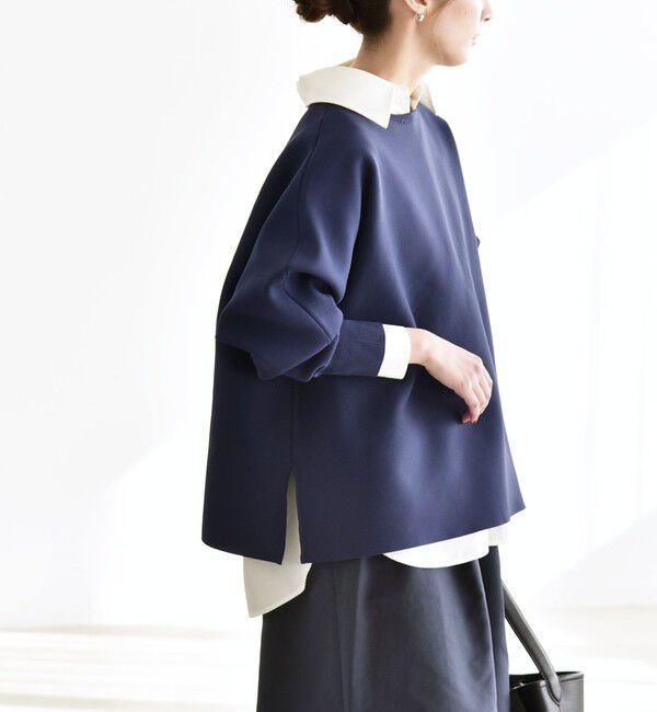 quaranciel「quaranciel:〈手洗い可能〉ボートネック ワイド ニット プルオーバー」|ニット・セーター|