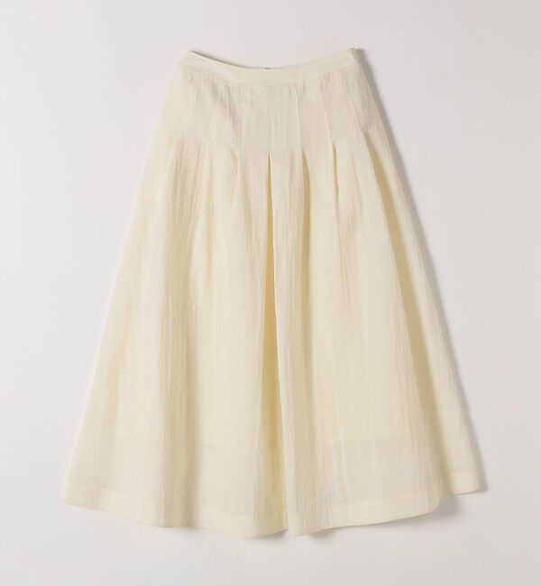 quaranciel「quaranciel:〈洗濯機可能〉ナイロン ステッチ タック フレア スカート」|スカート|