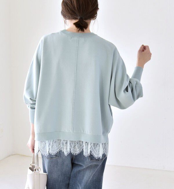 quaranciel「quaranciel:〈手洗い可能〉レースヘム ドルマン ニット プルオーバー」|ニット・セーター|