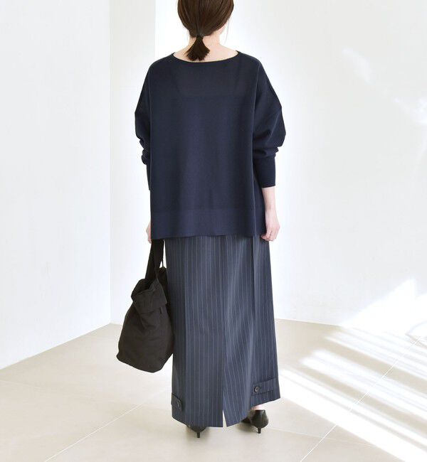 quaranciel「《予約》quaranciel:〈洗濯機可能〉ベルトデザイン Iライン スラックス スカート」|スカート|