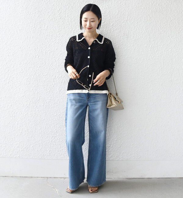 SHIPS for women「《予約》【WEB限定】〈手洗い可能〉クロシェ ニット カーディガン」|カーディガン|