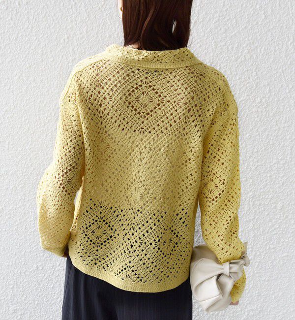 SHIPS for women「《予約》【WEB限定】〈手洗い可能〉クロシェ ニット カーディガン」|カーディガン|