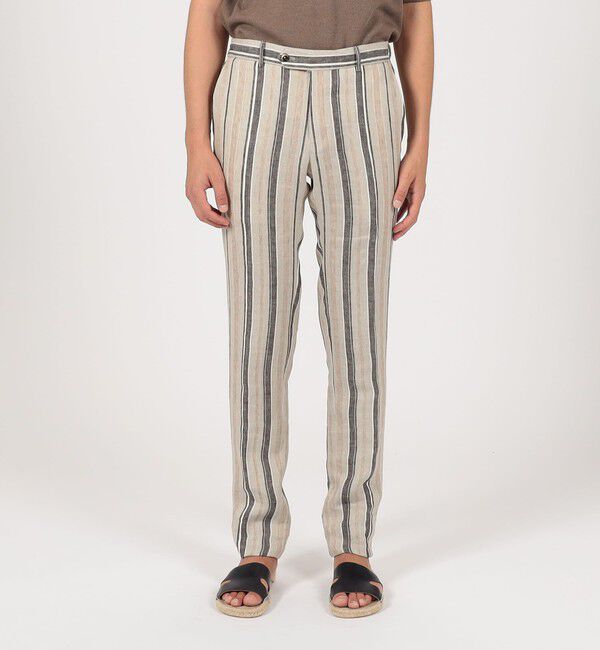 TOMORROWLAND BUYING WEAR「PT TRINO SLIM JOGGER リネンストライプ イージースラックス」|スラックス|