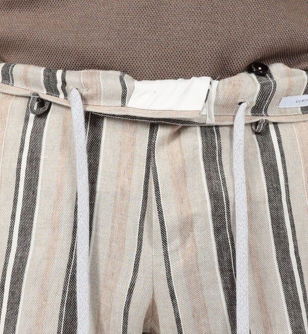 TOMORROWLAND BUYING WEAR「PT TRINO SLIM JOGGER リネンストライプ イージースラックス」|スラックス|