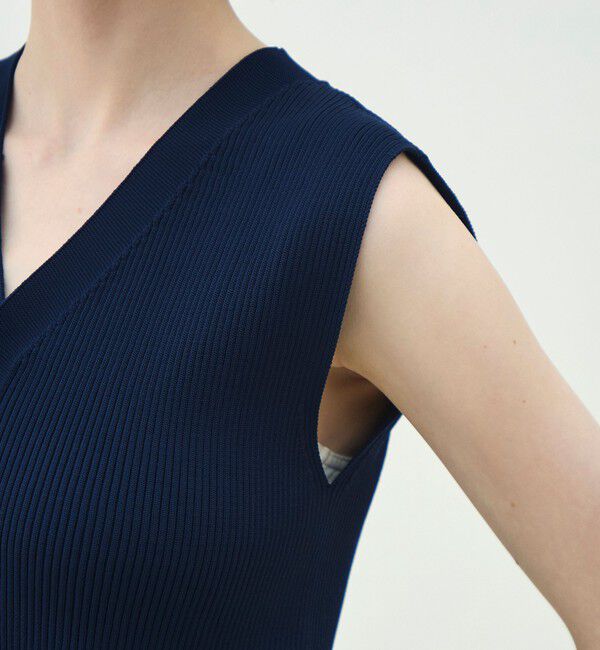 MACPHEE「【WEB先行予約】フォームニット ペプラムベスト」|ベスト・ジレ|
