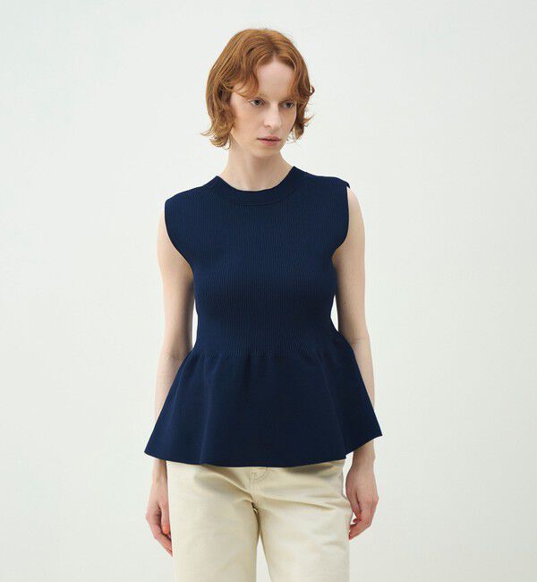 MACPHEE「【WEB先行予約】フォームニット ペプラムベスト」|ベスト・ジレ|