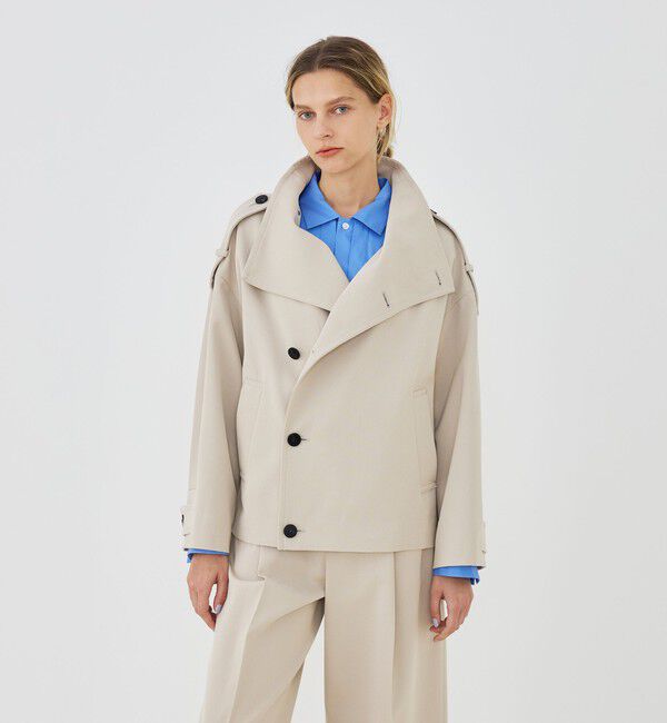 GALERIE VIE「コットンウールギャバジン ハイネックショートコート」|その他|