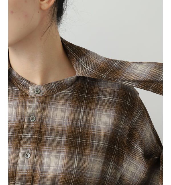 journal standard L'essage「【JANE SMITH】PRINT CHECK BOW TIE GATHER SH:シャツ」|シャツ・ブラウス|