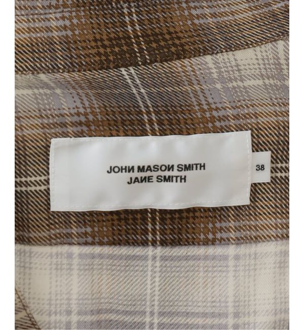 journal standard L'essage「【JANE SMITH】PRINT CHECK BOW TIE GATHER SH:シャツ」|シャツ・ブラウス|