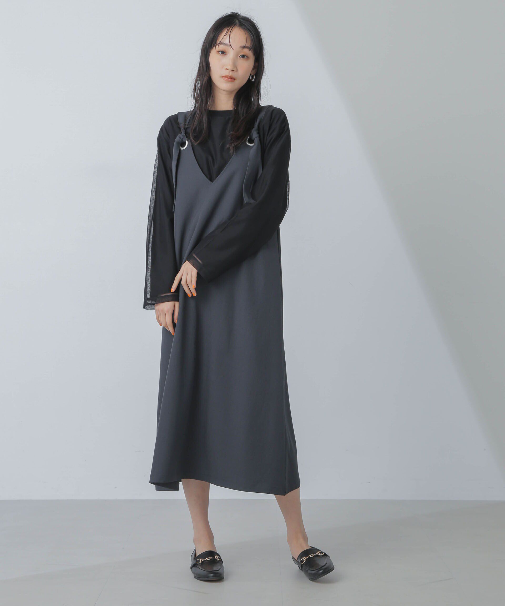 nano･universe「前後2wayベルトストラップワンピース」|ワンピース|