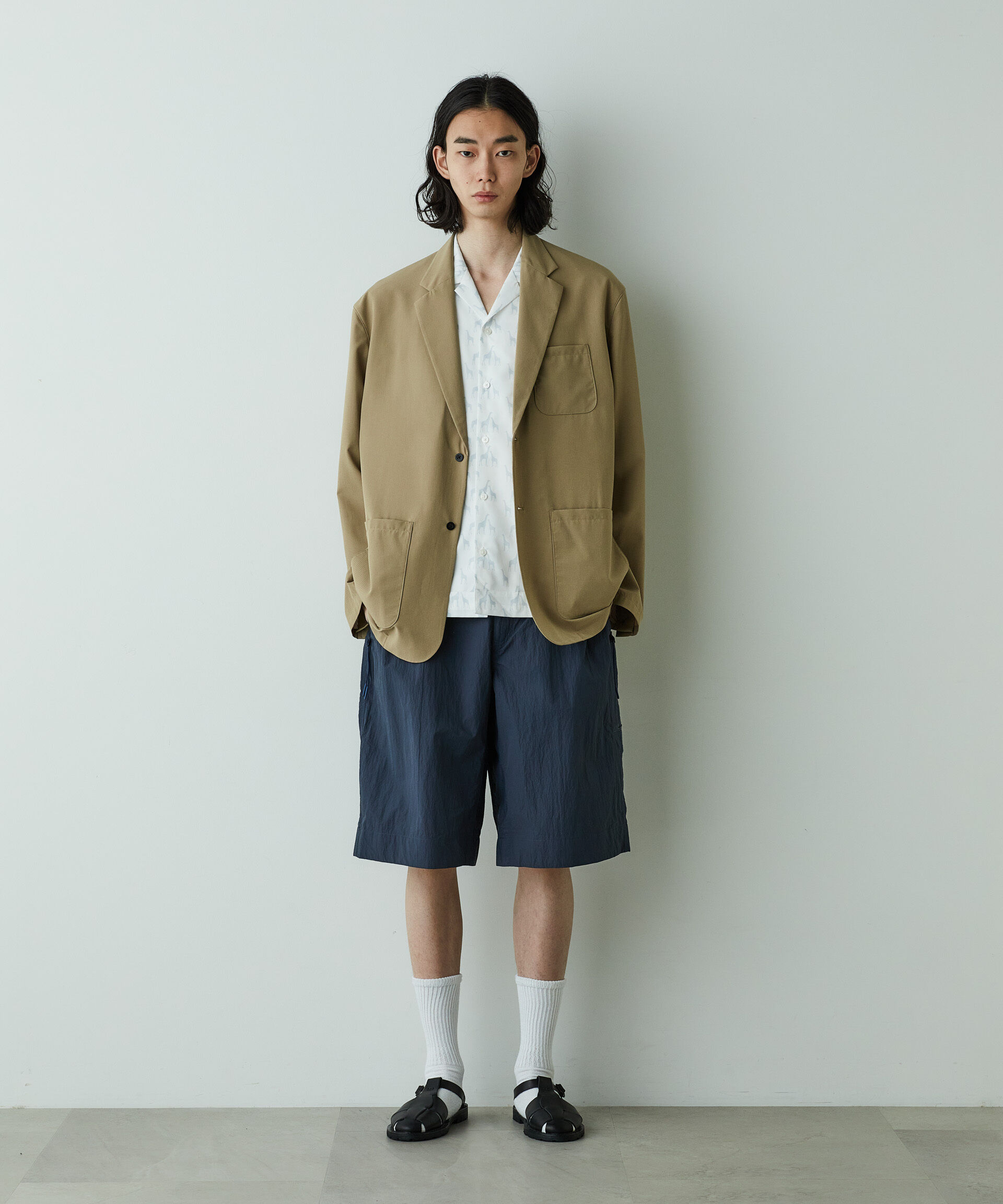  「「HOTEL PALACE」オテルパラス 2つボタンアスレチックテックジャケット」|テーラードジャケット|