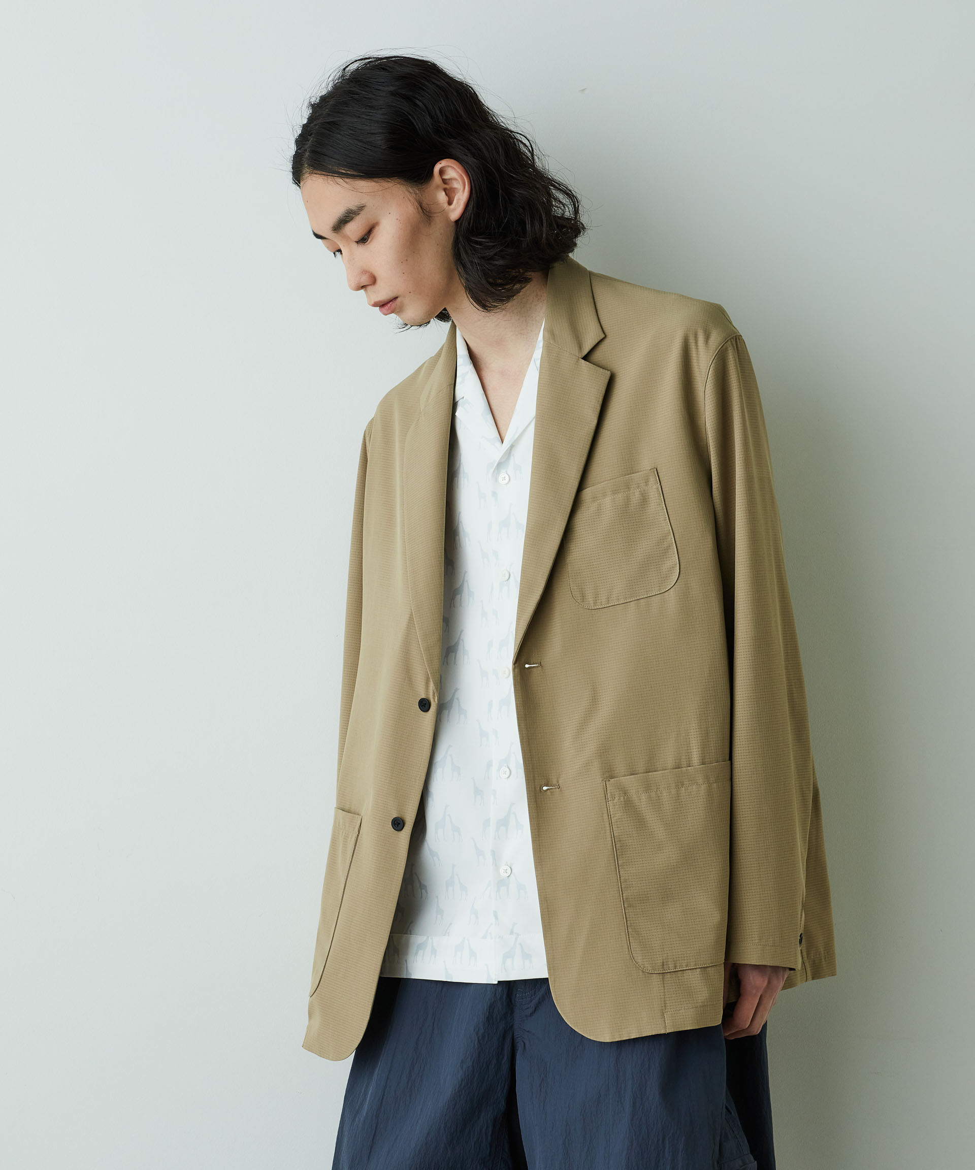  「「HOTEL PALACE」オテルパラス 2つボタンアスレチックテックジャケット」|テーラードジャケット|