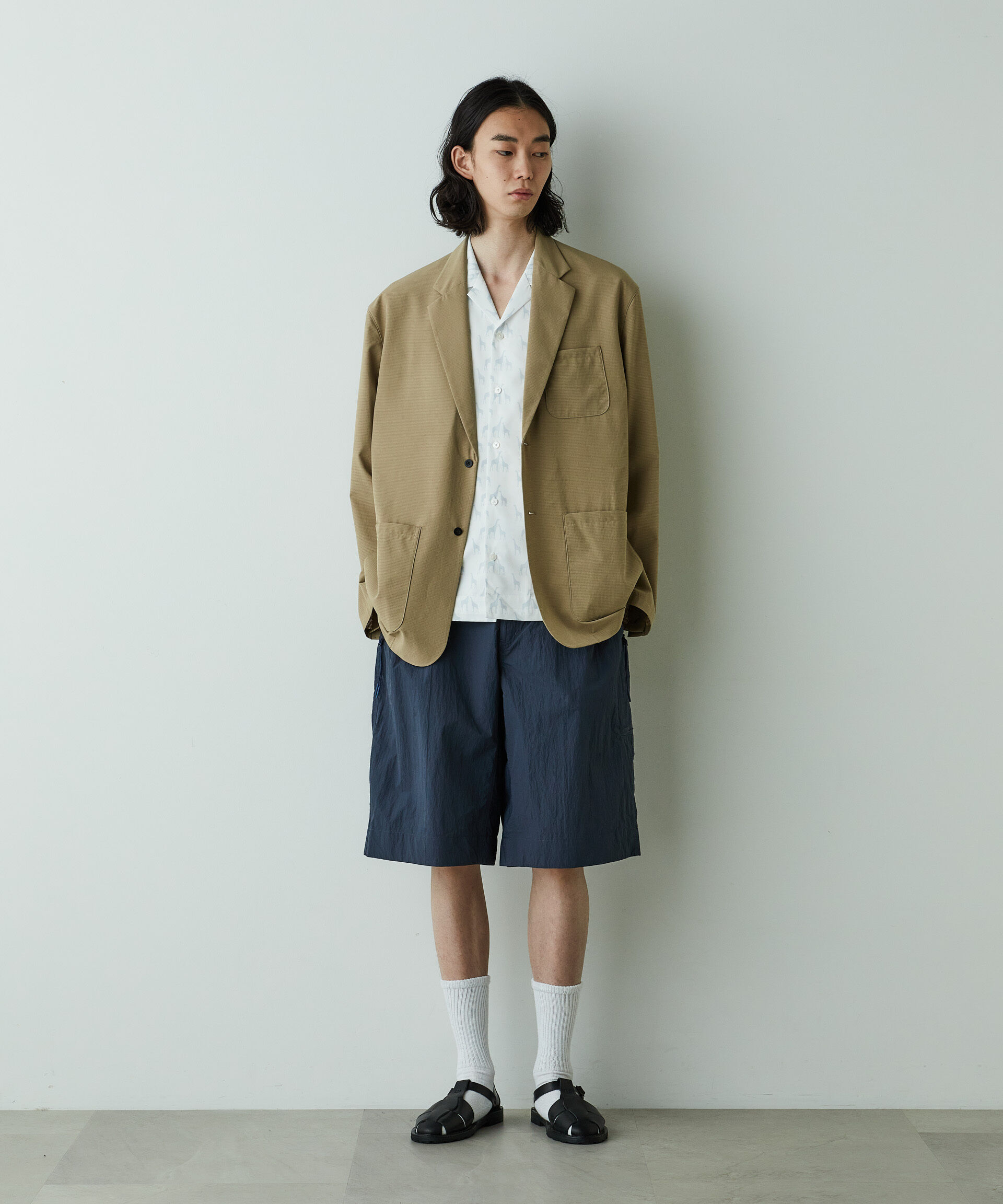  「「HOTEL PALACE」オテルパラス 2つボタンアスレチックテックジャケット」|テーラードジャケット|