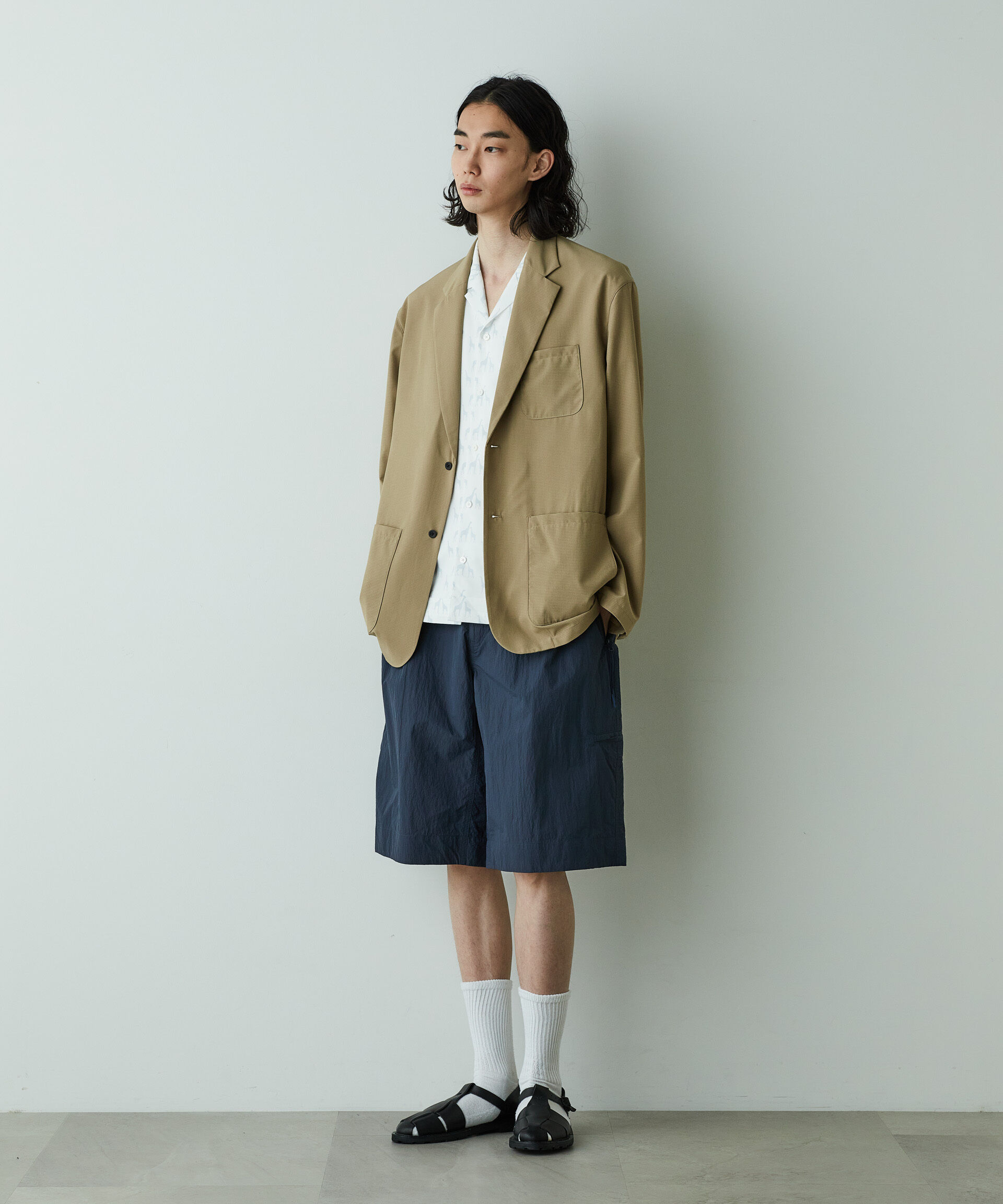  「「HOTEL PALACE」オテルパラス 2つボタンアスレチックテックジャケット」|テーラードジャケット|