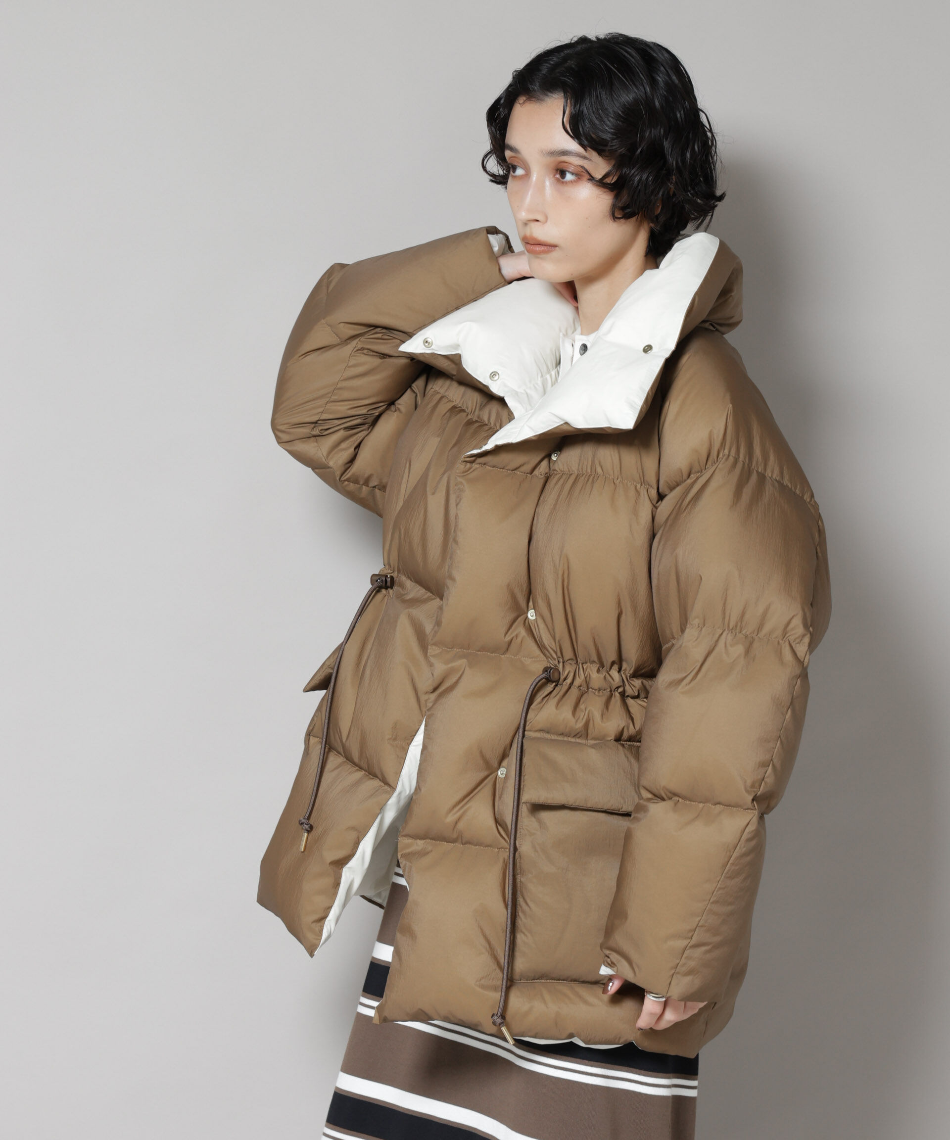 nano･universe「「西川ダウン(R)」バイカラーボリュームダウン」|ダウン|