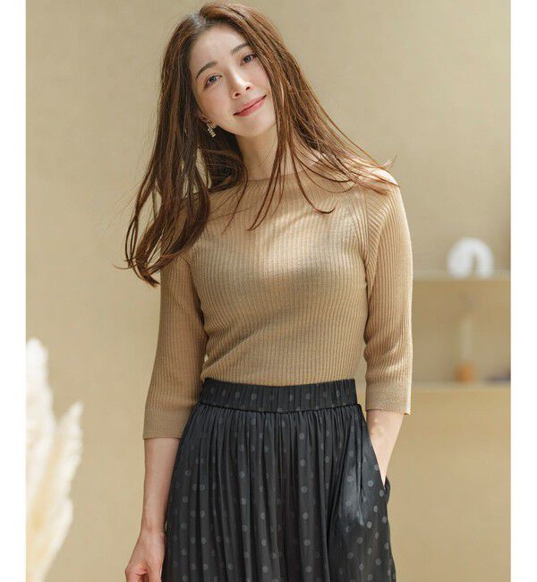 組曲「ベーシック シアーニット」|ニット・セーター|ベージュ系