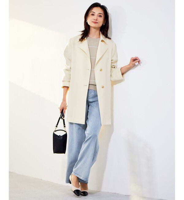 自由区「【WEB限定カラーあり・洗える】コットンナイロンミドルゲージ ニット」|ニット・セーター|