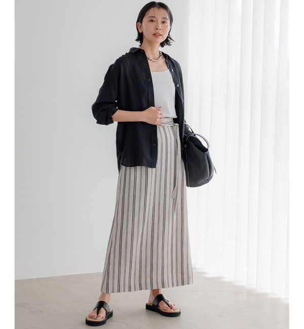 23区「【Oggi8月号掲載/洗える】LIBECO ベーシック シャツ」|シャツ・ブラウス|