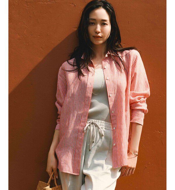 23区「【Oggi8月号掲載/洗える】LIBECO ベーシック シャツ」|シャツ・ブラウス|ｵﾚﾝｼﾞｽ