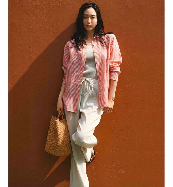 23区「【Oggi8月号掲載/洗える】LIBECO ベーシック シャツ」|シャツ・ブラウス|