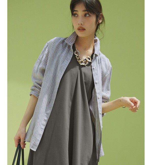 23区「【Oggi8月号掲載/洗える】LIBECO ベーシック シャツ」|シャツ・ブラウス|ｶｰｷｽﾄﾗ