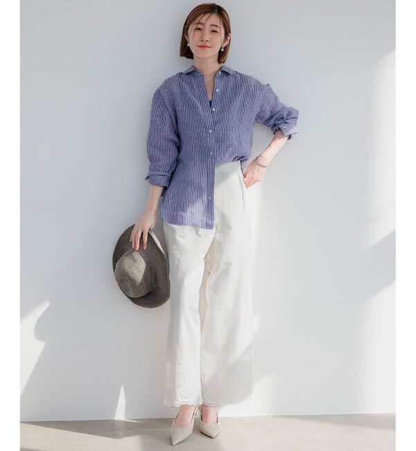 23区「【Oggi8月号掲載/洗える】LIBECO ベーシック シャツ」|シャツ・ブラウス|