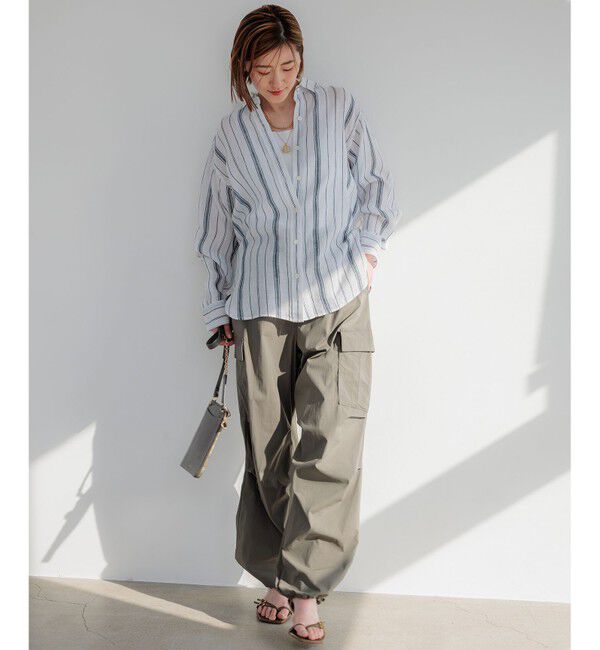 23区「【Oggi8月号掲載/洗える】LIBECO ベーシック シャツ」|シャツ・ブラウス|