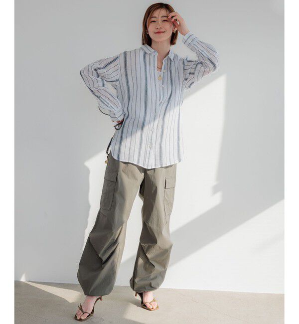 23区「【Oggi8月号掲載/洗える】LIBECO ベーシック シャツ」|シャツ・ブラウス|