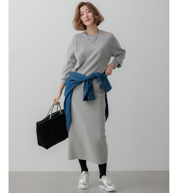 23区「【洗える】ウールカシミヤ クルーネック ニット」|ニット・セーター|