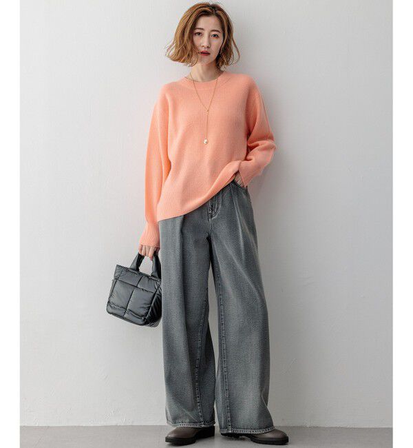 23区「【洗える】ウールカシミヤ クルーネック ニット」|ニット・セーター|