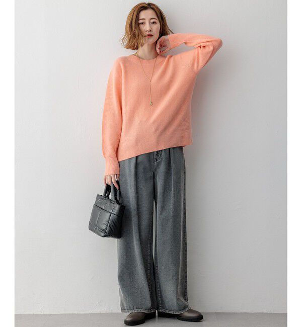 23区「【洗える】ウールカシミヤ クルーネック ニット」|ニット・セーター|