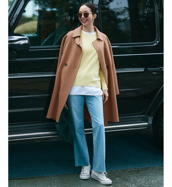 23区「【洗える】ウールカシミヤ クルーネック ニット」|ニット・セーター|