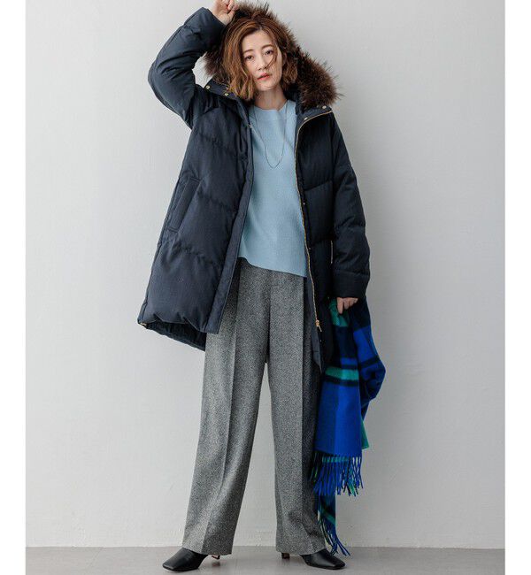 23区「【洗える】ウールカシミヤ クルーネック ニット」|ニット・セーター|