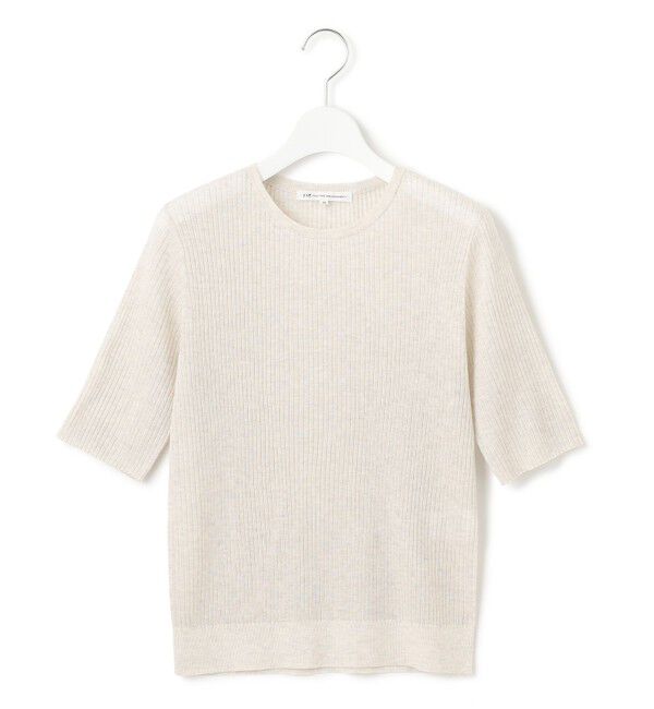 23区「【洗える】シャイニーシアー リブ ニット」|ニット・セーター|