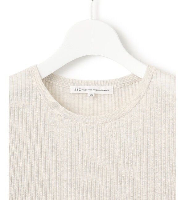 23区「【洗える】シャイニーシアー リブ ニット」|ニット・セーター|